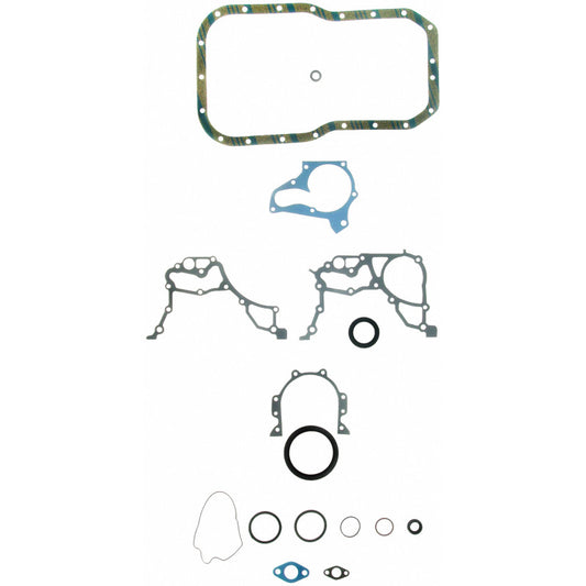 Fel-Pro Toyota Camry CS 9861 engine conversion gasket set laid out with various gaskets on a flat surface.