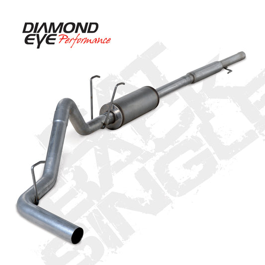 Diamond Eye Performance 3-inch catback exhaust system for Dodge 5.7L HEMI 2006-2008 1500 truck, featuring stainless steel construction.