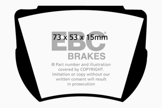 EBC Greenstuff rear brake pads for Aston Martin DB4 3.7 Convertible, high-performance brake pads installed on the vehicle.