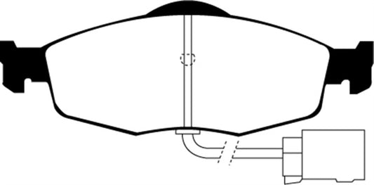 EBC Ultimax2 front brake pads for Ford Contour 2.0, OE quality automotive brake pads, shown in the image.