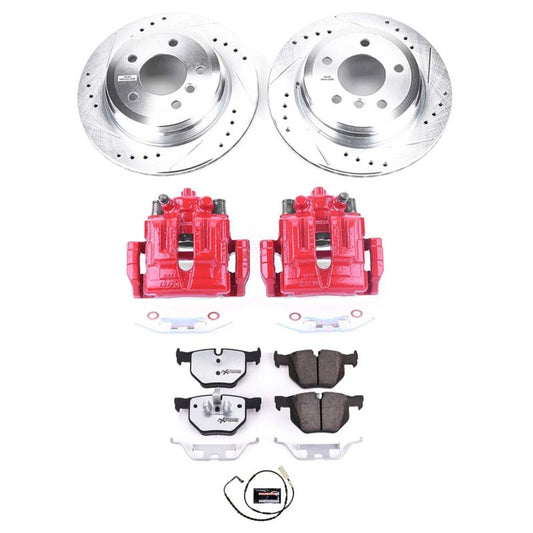 PowerStop Z26 Street Warrior brake kit with rear calipers for 2006 BMW 325xi, performance brake upgrade with rotors and calipers.