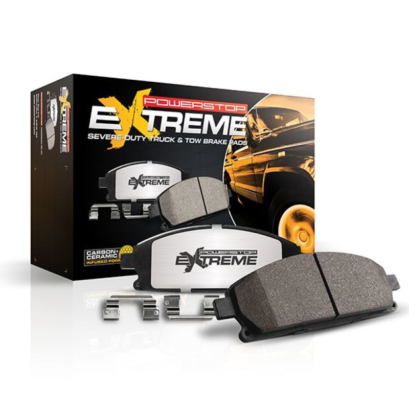 PowerStop Z36 rear brake pads with hardware for GMC Savana 3500 2021-2022, designed for truck and towing performance.