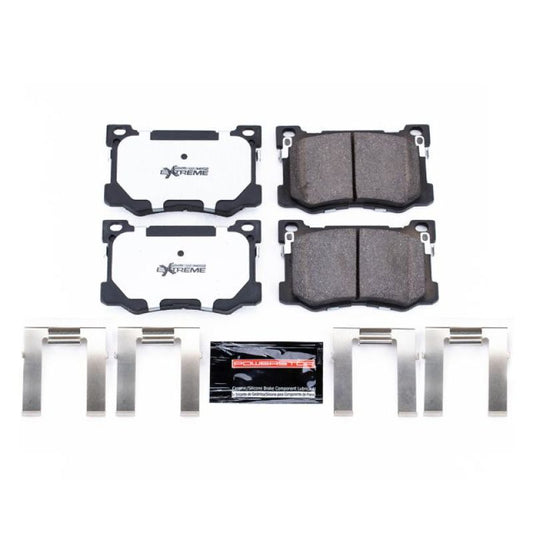 PowerStop Z26 Extreme Street brake pads with hardware for 2017-2019 Genesis G80 front performance braking system.