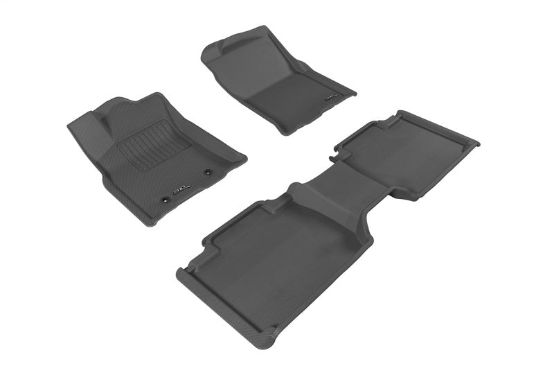 3D MAXpider black rubber floor mats for 2016-2017 Toyota Tacoma Access Cab, full set with custom fit and textured surface.