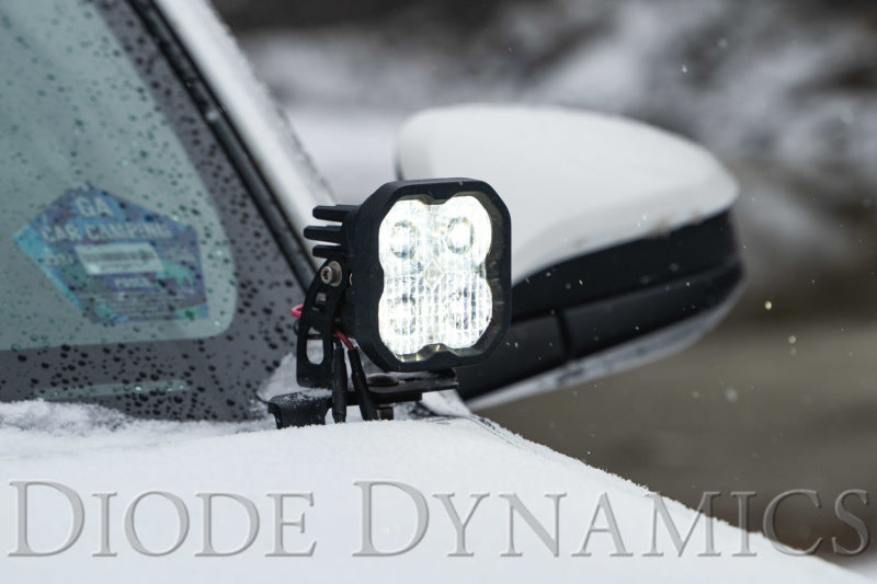 Diode Dynamics Toyota 4Runner Stage Series 2in LED Ditch Light Kit with Sport Yellow and Combo beams, mounted on vehicle.