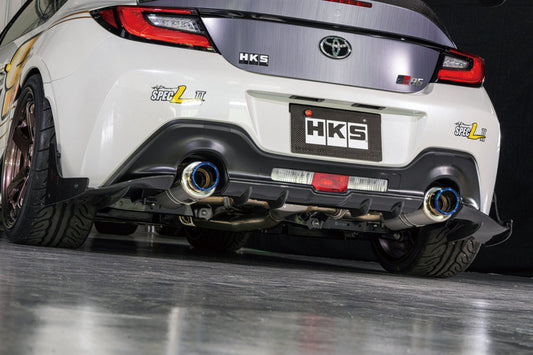 HKS TYPE-S GR86 body kit spoiler set with aerodynamic design, installed on a Toyota GR86 sports car.