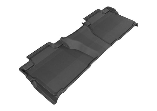 Black rubber 3D MAXpider floor mats for second row of 2014-2020 Toyota Tundra double cab, durable all-weather automotive interior protection