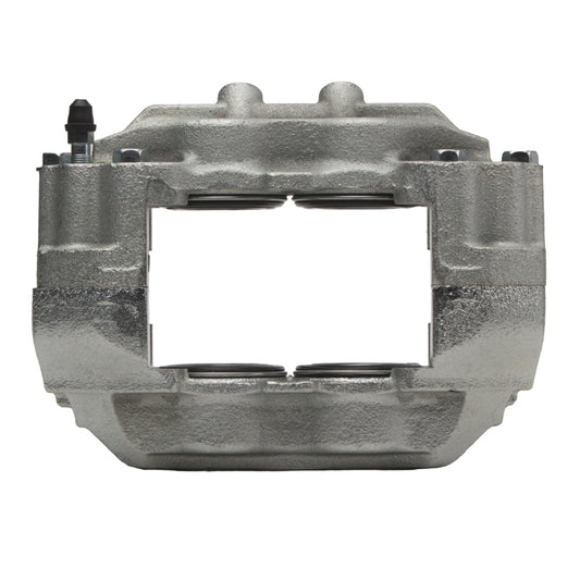 Silver zinc coated DFC OE front brake caliper for Toyota Sequoia, premium DFC Sequoia brake caliper in a close-up view