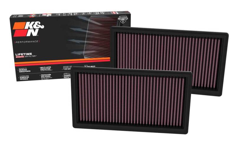 K&N Engineering drop-in air filter for 2022 Land Rover Range Rover V8 4.4L, showing the clean, high-performance filter element.