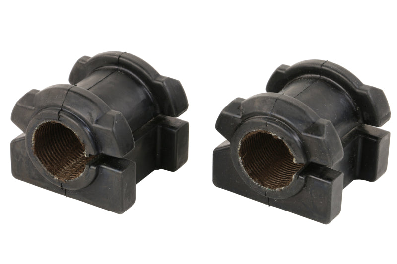 Moog sway bar bushings kit for Dodge Caliber front and rear stabilizer bar, showing the rubber bushings and metal brackets.