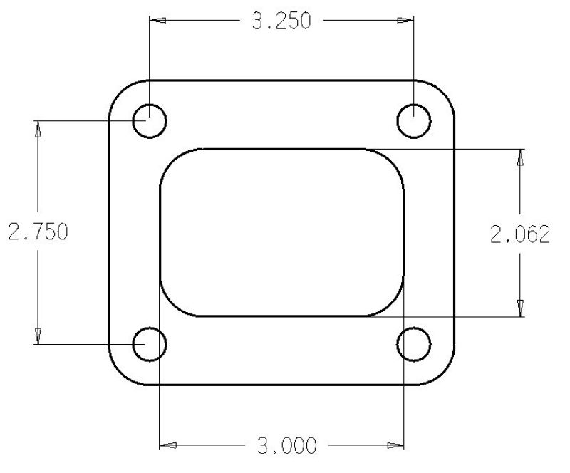 Cometic Gasket turbo FLG T4 Garrett exhaust inlet and exhaust gasket with .010 inch thickness, designed for high-performance turbo applications.