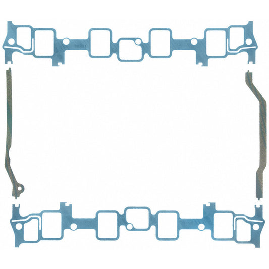 Fel-Pro MS 90091 engine intake manifold gasket set shown on a clean surface, includes multiple gaskets for efficient sealing.