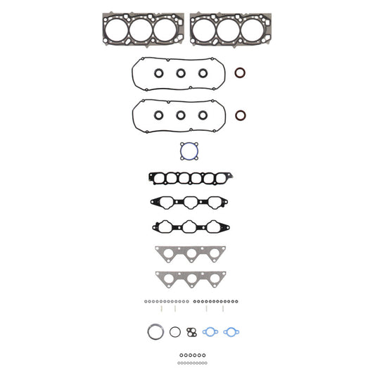 Fel-Pro Mitsubishi Eclipse HS 26313 PT-1 PermaTorque engine cylinder head gasket set laid out on a surface.