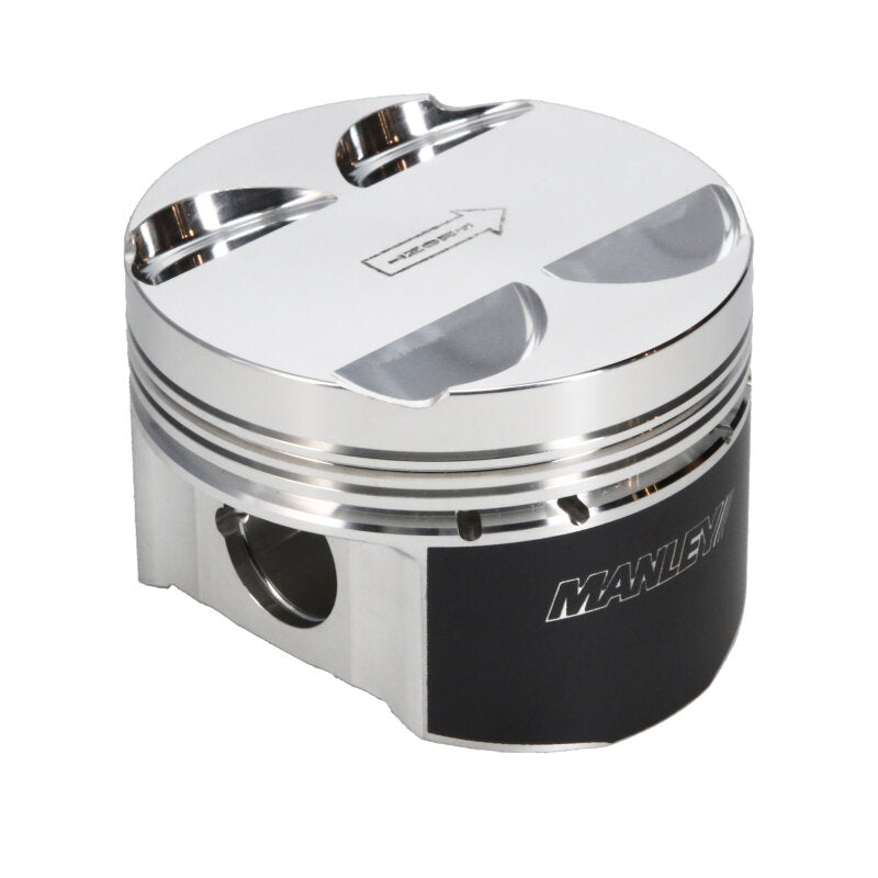 Manley Performance forged piston set for Mitsubishi 2.0L 4G63 engine, includes 85mm bore pistons with 1.375in wrist pin and -8cc chamber.