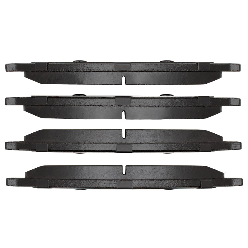 R1 Concepts Mercury Grand Marquis front ceramic brake pads, OE quality, shown with detailed surface and mounting holes.