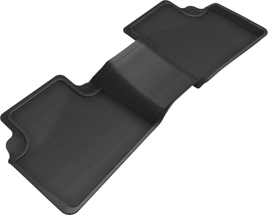 Black 3D MAXpider rubber floor mats for second row of 2019 Nissan Altima, featuring custom fit and textured surface.