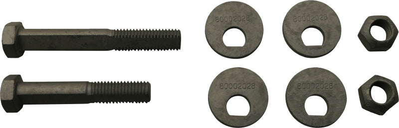 Moog rear toe adjuster for Kia Sorento 2021-2023, suspension alignment kit, close-up of metal component on vehicle suspension system