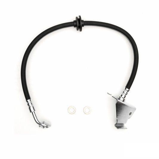 DFC brake line kit for Pontiac G8 front-left brake hose, durable automotive brake line with detailed fittings and flexible design.