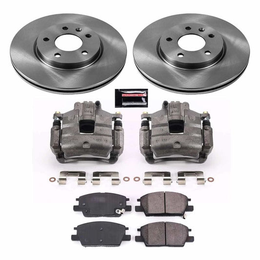PowerStop OE brake kit with front calipers and rotors for 2018-2019 Buick LaCrosse, automotive front brake system.
