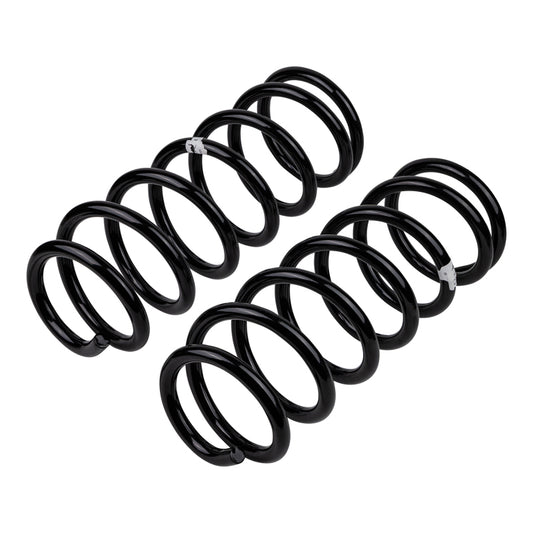 Old Man Emu ARB/OME rear coilover spring for 80 VHD vehicles, showing a close-up of the black coil spring.