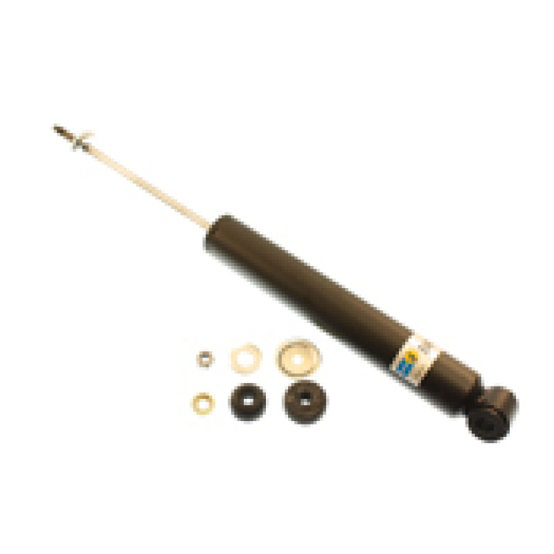 Bilstein B4 rear 46mm monotube shock absorber for 1972 Mercedes-Benz 280SE, showing the shock with mounting hardware.