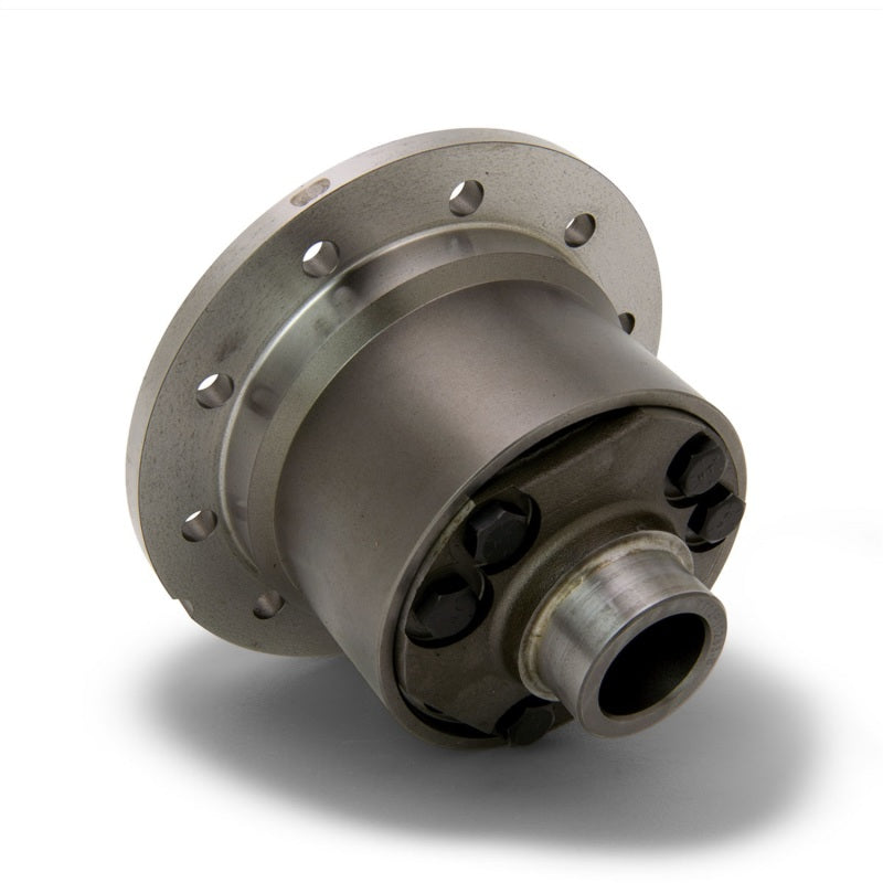 Eaton Detroit Truetrac differential with 32 spline rear Dana 44 axle shaft, metal gear components, and detailed machining visible.