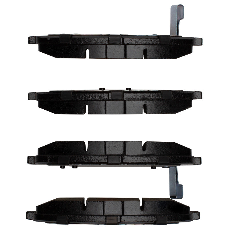 R1 Concepts Dodge Attitude R1 12-25 ceramic front brake pads for OE replacement, shown in a close-up view.