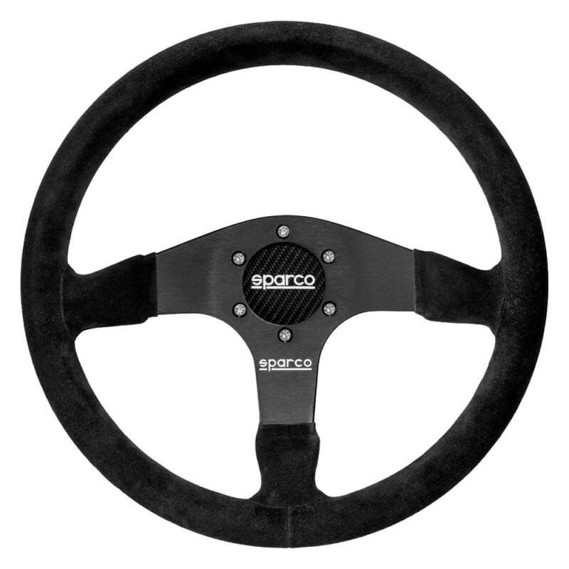 SPARCO steering wheel horn delete in matte carbon finish, designed for racing and performance steering wheels.