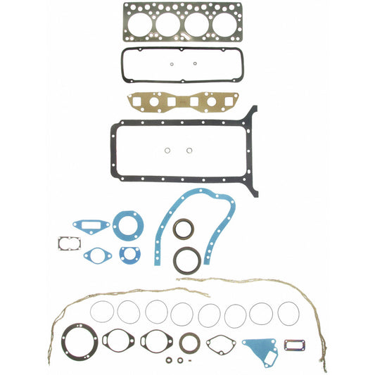Fel-Pro FS 7491 S engine gasket set with multiple gaskets laid out, designed for automotive engine sealing and repair.