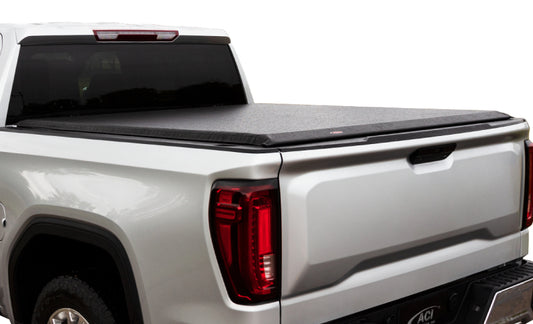 Access 2022+ Toyota Tundra 8ft 1in bed roll-up cover installed on truck bed, showing durable fabric and secure side rails.