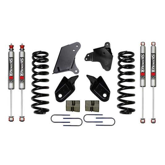 Skyjacker 6-inch lift kit installed on a 1980-1996 Ford F150 2WD with 4M95 engine, showing the lifted truck and suspension components.