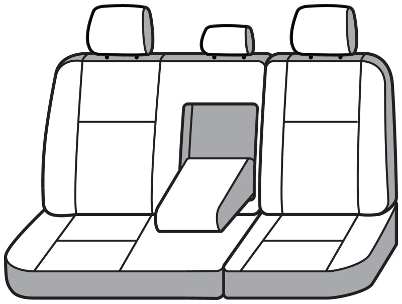 Covercraft leatherette second row seat covers for Toyota Grand Highlander, custom-fit with precise stitching and durable material.