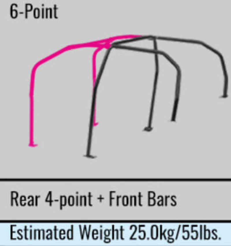 Cusco Safety21 4-Passenger 6-Point Dash-THROUGH Roll Cage Mitsubishi Evo 10 CZ4A (S/O/No Cancel)