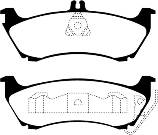 EBC Ultimax2 rear brake pads for Mercedes-Benz M-Class ML320 3.2, OE quality brake pads with metal backing and brake pad friction material