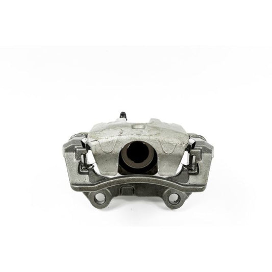 PowerStop OE rear right brake caliper with bracket for Buick Rainier 2004-2007, showing detailed metal components and mounting points.