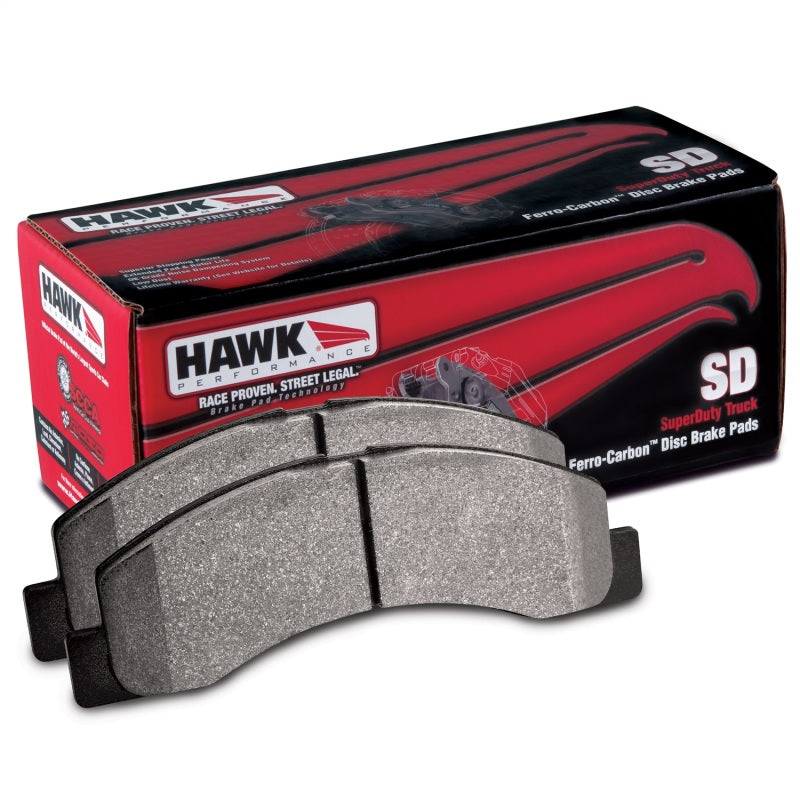 Hawk Performance rear brake pads for 2015 Ford F-250/350/450 Super Duty, high-performance brake pads with metal backing plates