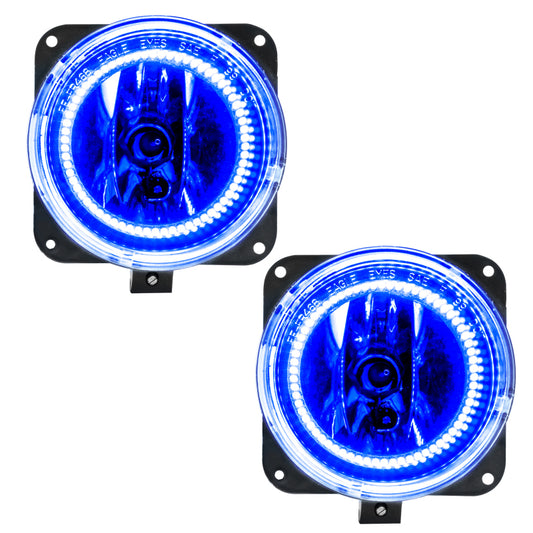 Oracle Lighting blue LED halo fog lights for 2005-2007 Ford Escape, pre-assembled and mounted for easy installation.