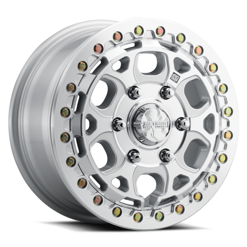 Method MR416 Beadlock 15x7 cast wheel with machined clear coat finish, 6x5.5 bolt pattern, 74mm offset, 78.30mm bore