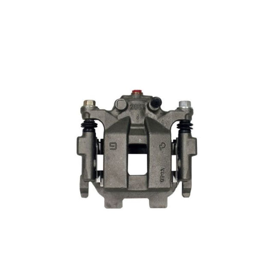 PowerStop rear left OE brake caliper with bracket for 2009-2014 Nissan Maxima, showing the black metal caliper and mounting bracket.