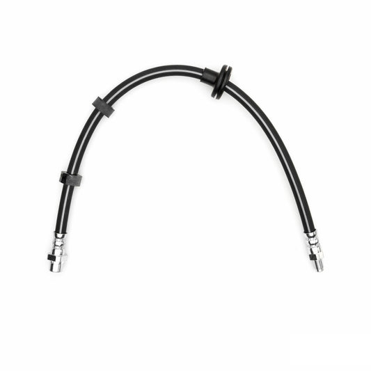 DFC BMW X5 front brake hose from the brake line kit, showing the durable rubber and metal fittings for reliable braking performance.