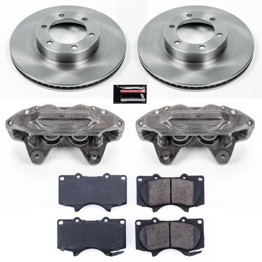 PowerStop OE front brake calipers and Autospecialty kit for Toyota 4Runner 2003-2009, including calipers with hardware.