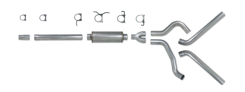 Diamond Eye Performance Catback exhaust system for 94-97 Ford F250/F350 7.3L PowerStroke, featuring dual tips and polished finish.