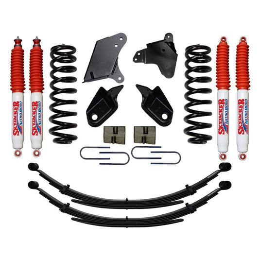 Skyjacker 6-inch lift kit installed on a Ford F150 2WD model from 1980-1996 with 4N80 transmission, showcasing lifted suspension.