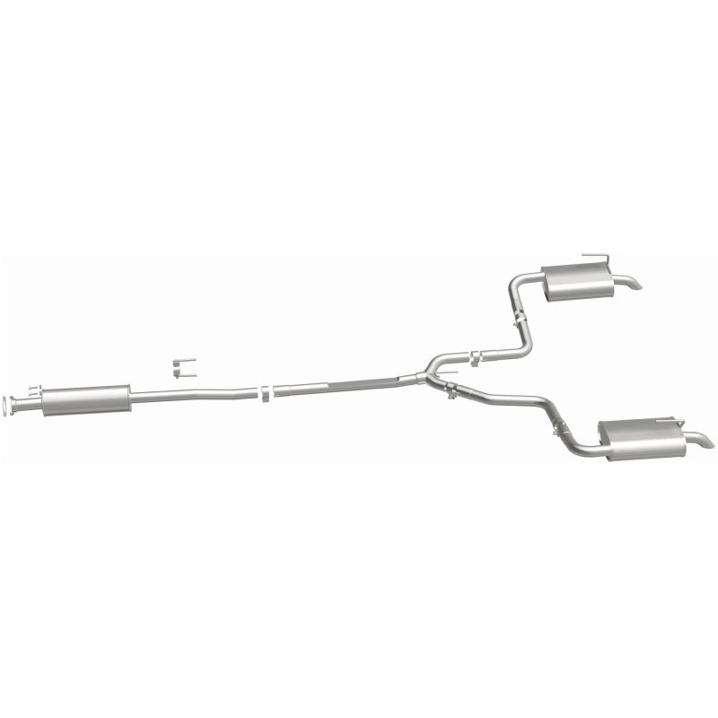 Magnaflow catback exhaust kit installed on a Nissan Altima 2.5L, showcasing the direct-fit replacement exhaust system.