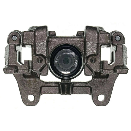 PowerStop rear right OE replacement brake caliper for Ford Edge 2015-2022, showing the black caliper with mounting brackets.