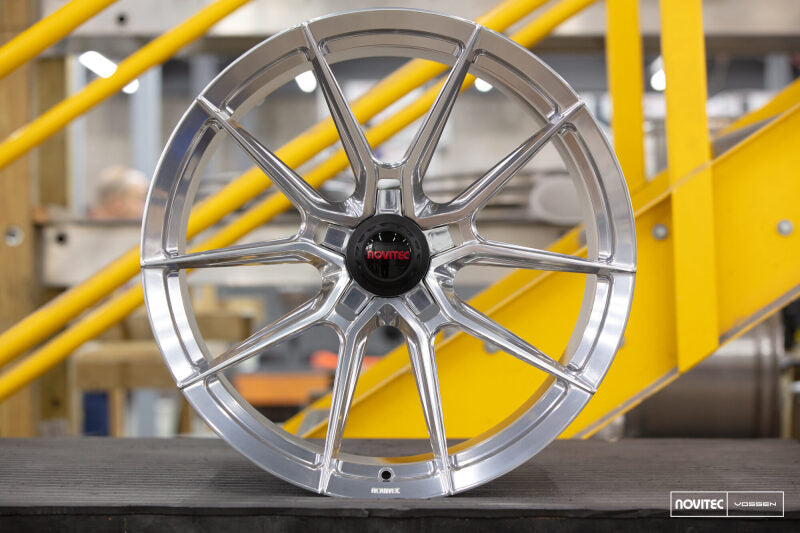 Vossen x Novitec NF10 22x12in - 5x114.3 BP - ET33 - Brushed Gloss Clear Ferrari 488 / F8 Rear Wheel