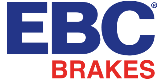 EBC S5 brake pad and rotor kit with slotted and drilled brake rotors for enhanced stopping power and heat dissipation.