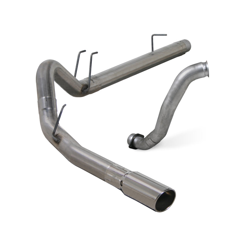 Diamond Eye Performance 4-inch DPF back exhaust with dual single stainless steel tips for 2008-2010 Ford 6.4L Powerstroke F250/F350
