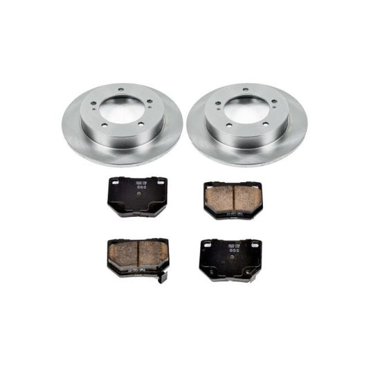 PowerStop OE rear brake kit for 2006-2007 Subaru Impreza, including brake rotors and pads for reliable stopping power.