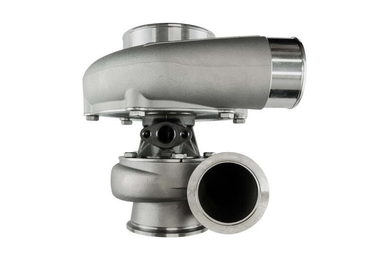 Turbosmart TS-1 turbocharger with V-band connection, 1.07AR, externally wastegated, featuring a reversed rotation design.